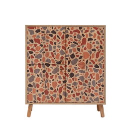 Hanah Home Armario Multiusos Pebble 95x111x36cm Tablero de Partículas Melamina